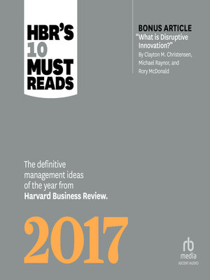cover image of HBR's 10 Must Reads 2017